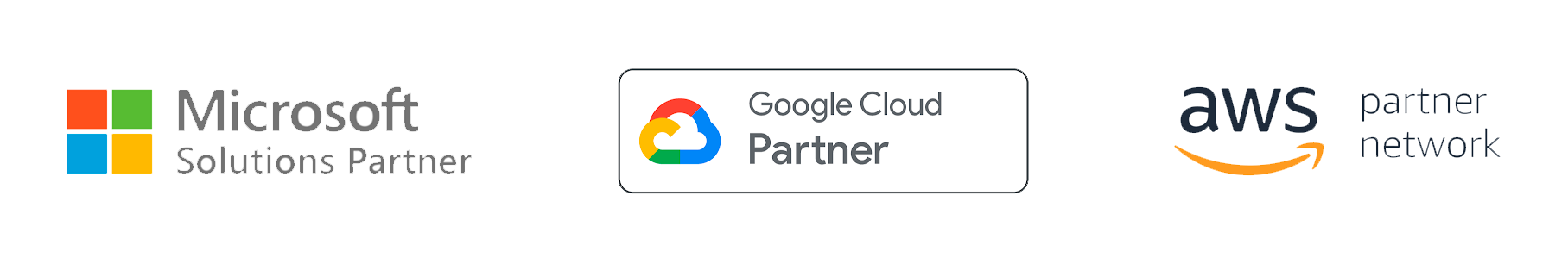 Technology partners including AWS, Microsoft, and Google